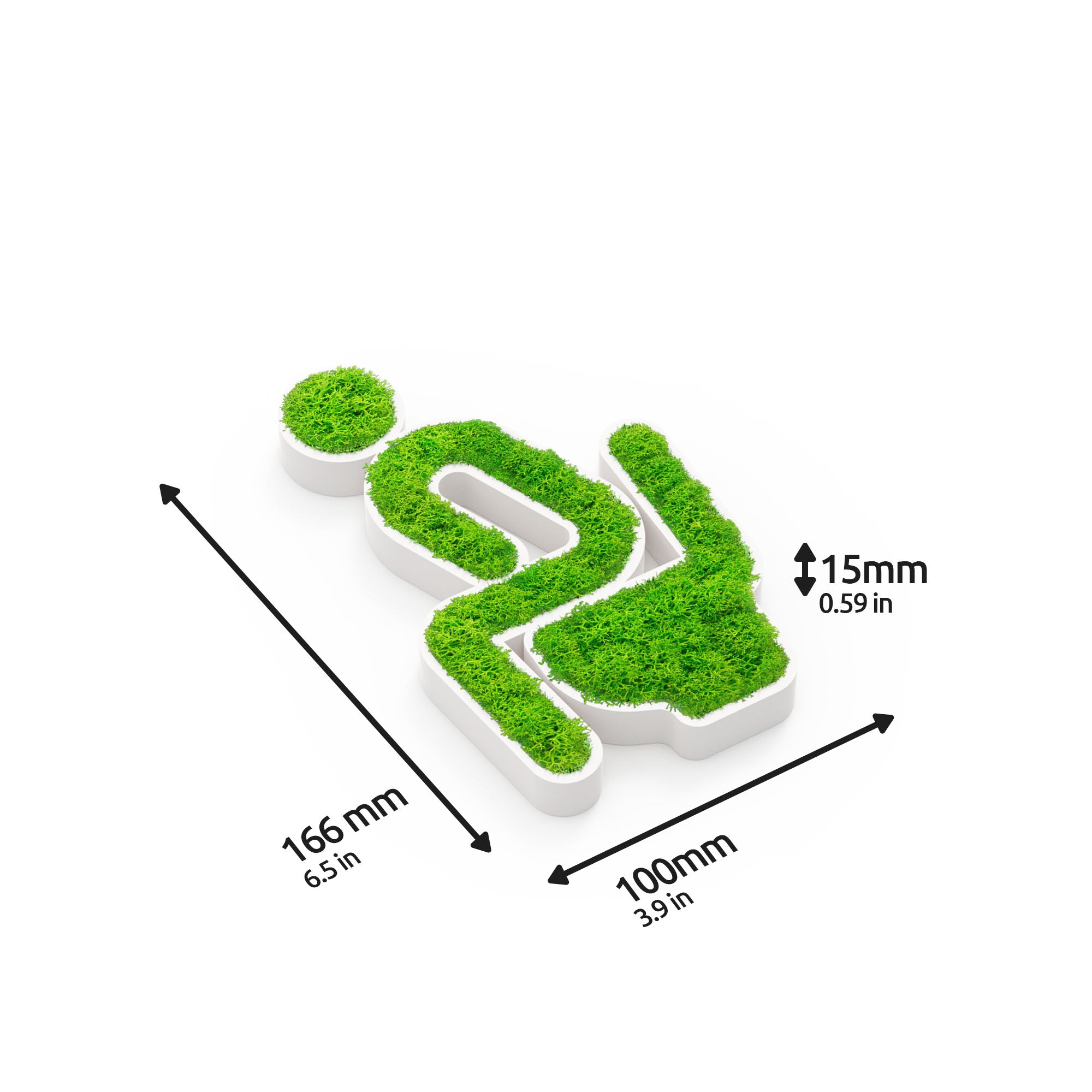MOOSWERK Moss Door Sign WC Toilet Pictogram Sitting – Elegant sign for a single toilet in a white frame