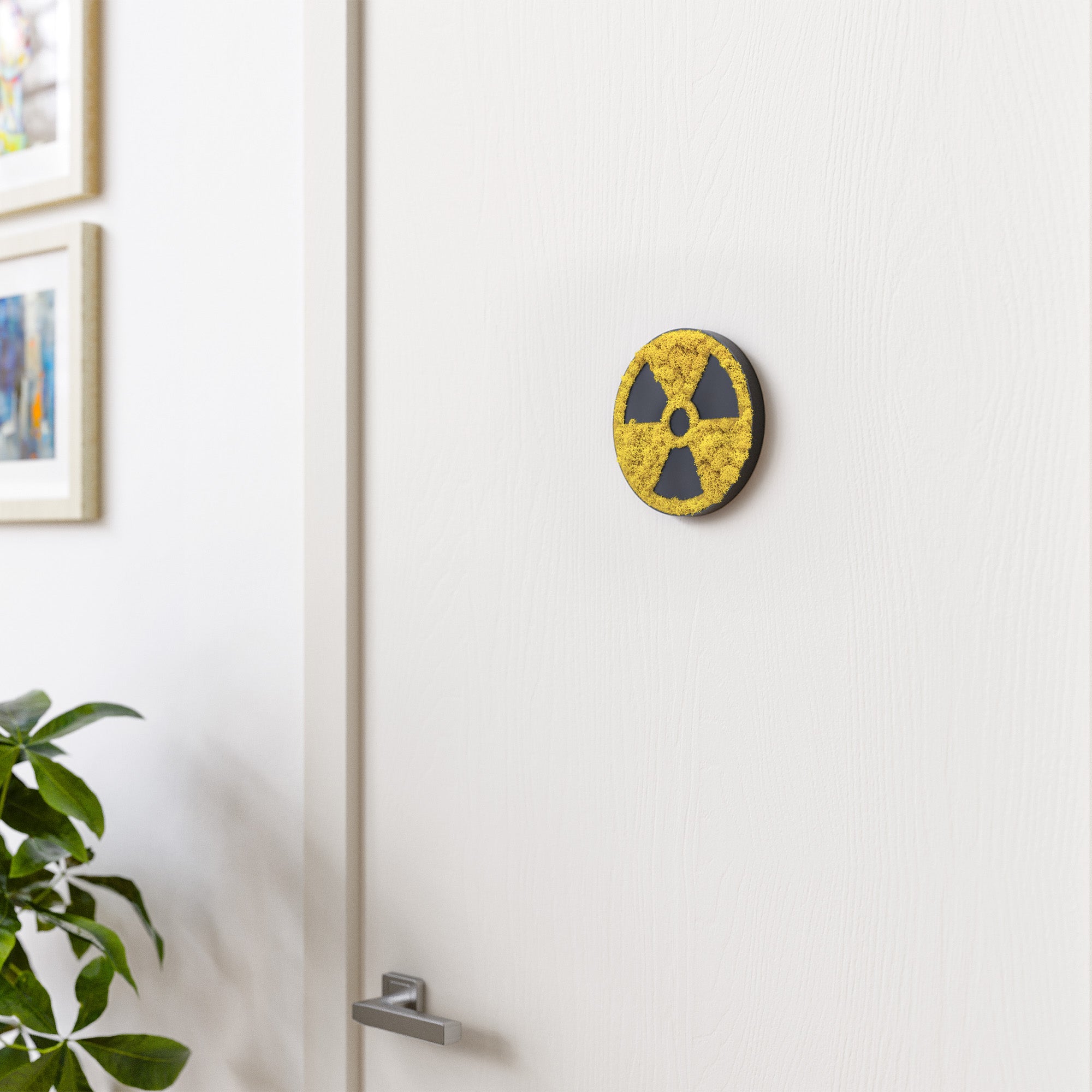 MOOSWERK Moos-Türschild Piktogramm Röntgen – Elegante Beschilderung in Schwarz für den Diagnostikraum