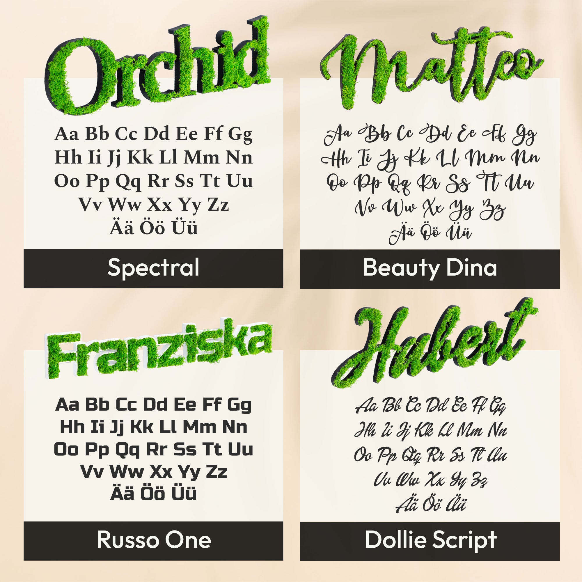 Moos Türschild Personalisiert Kinderzimmer Tür Namensschild Wand Schriftzug Büro Individuell