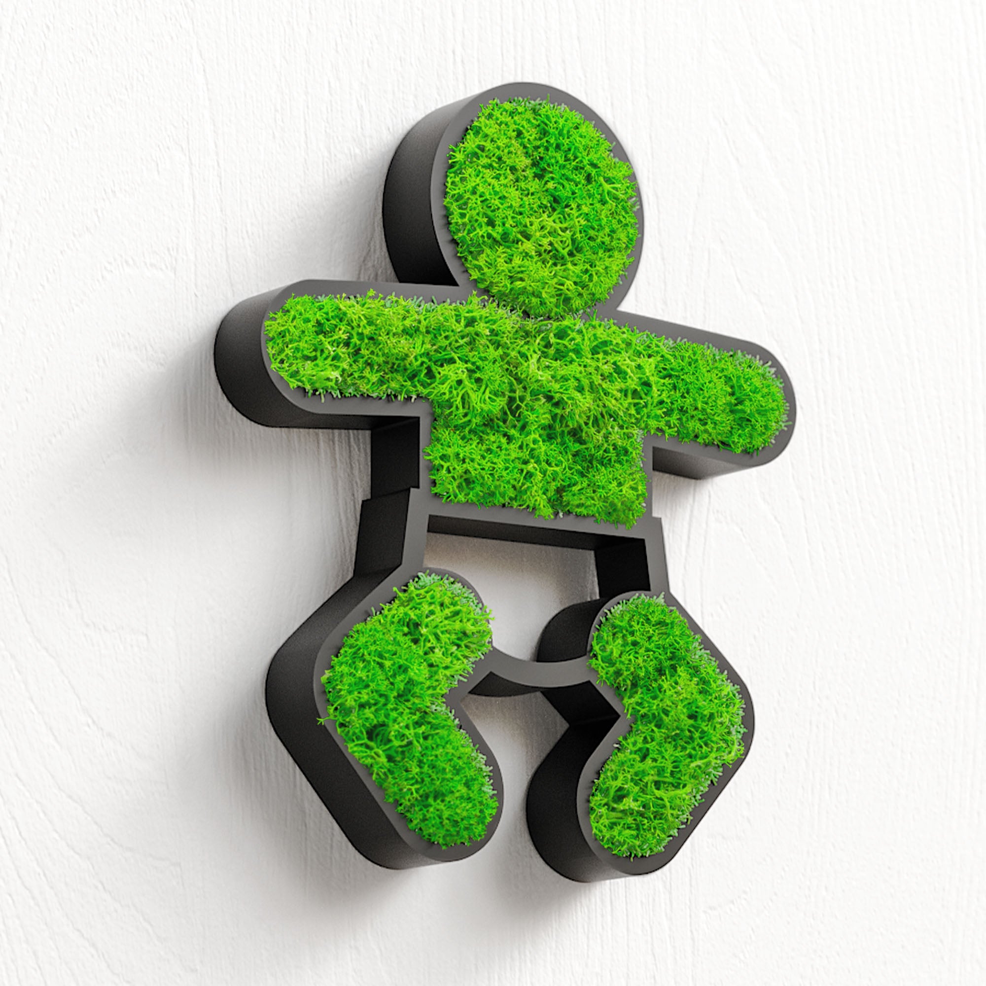 MOOSWERK Moss Door Sign Changing Room Pictogram – Self-adhesive sign for breastfeeding rooms in a black frame