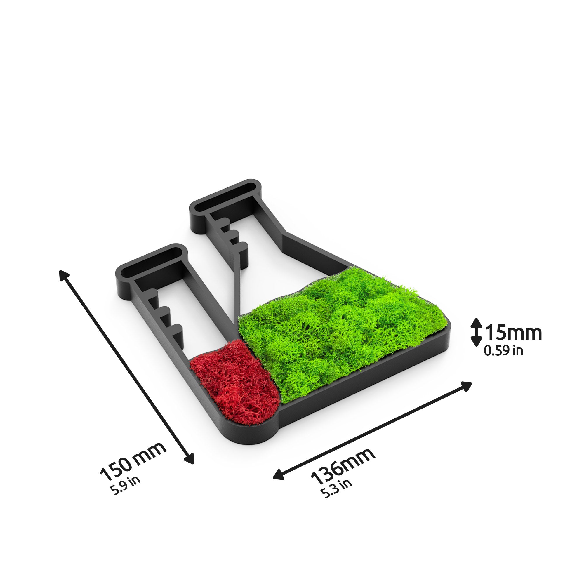 MOOSWERK Moos-Türschild Piktogramm Labor Schwarz – Klares, professionelles Zeichen aus Islandmoos