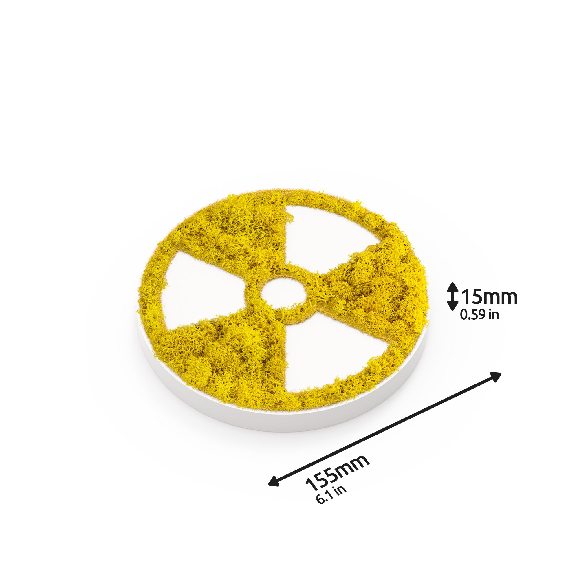 MOOSWERK Moos-Türschild Piktogramm Röntgen – Elegante Beschilderung in Weiß für den Diagnostikraum