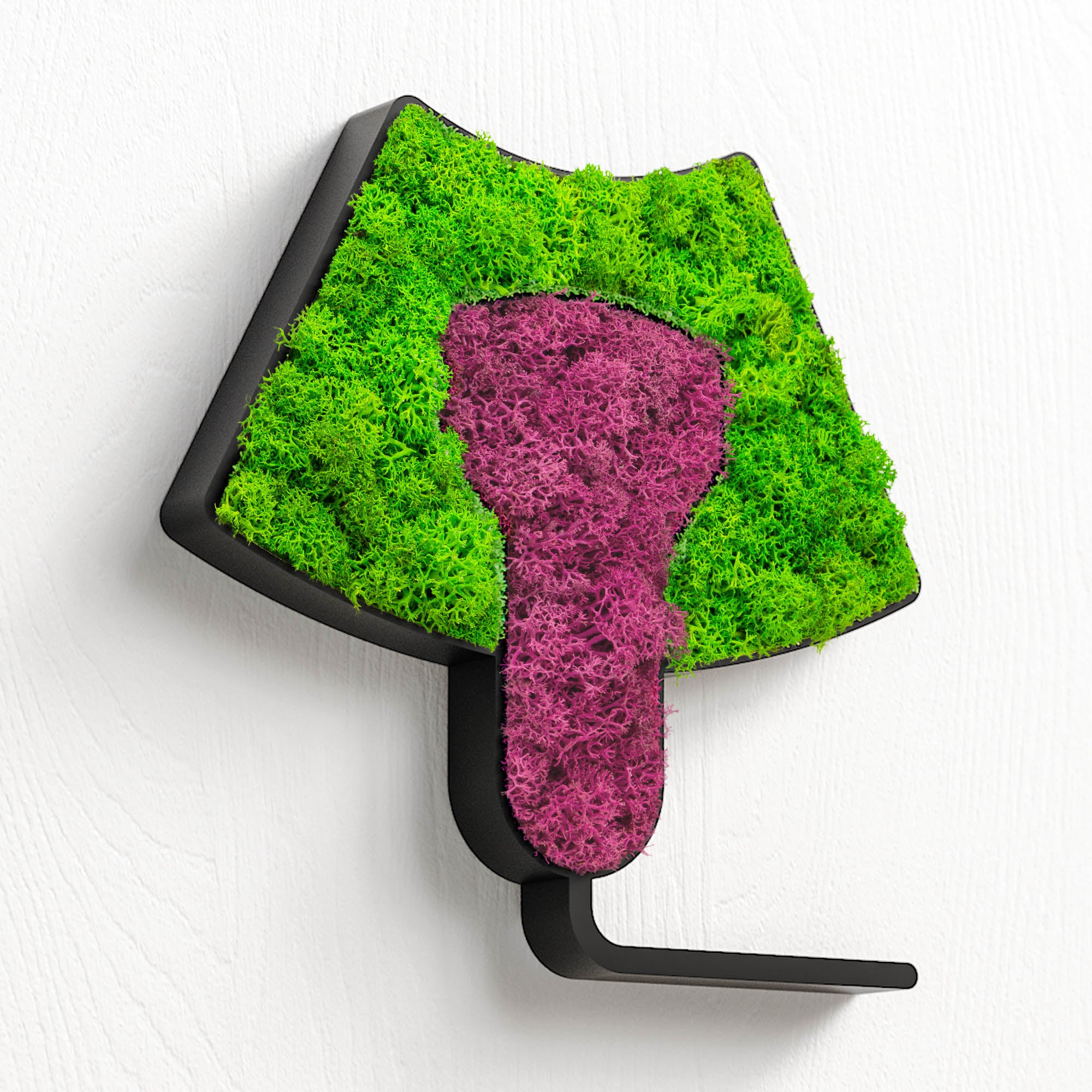 MOOSWERK Moos-Türschild Piktogramm Ultraschall – Natürliches Schild für Untersuchungszimmer Schwarz