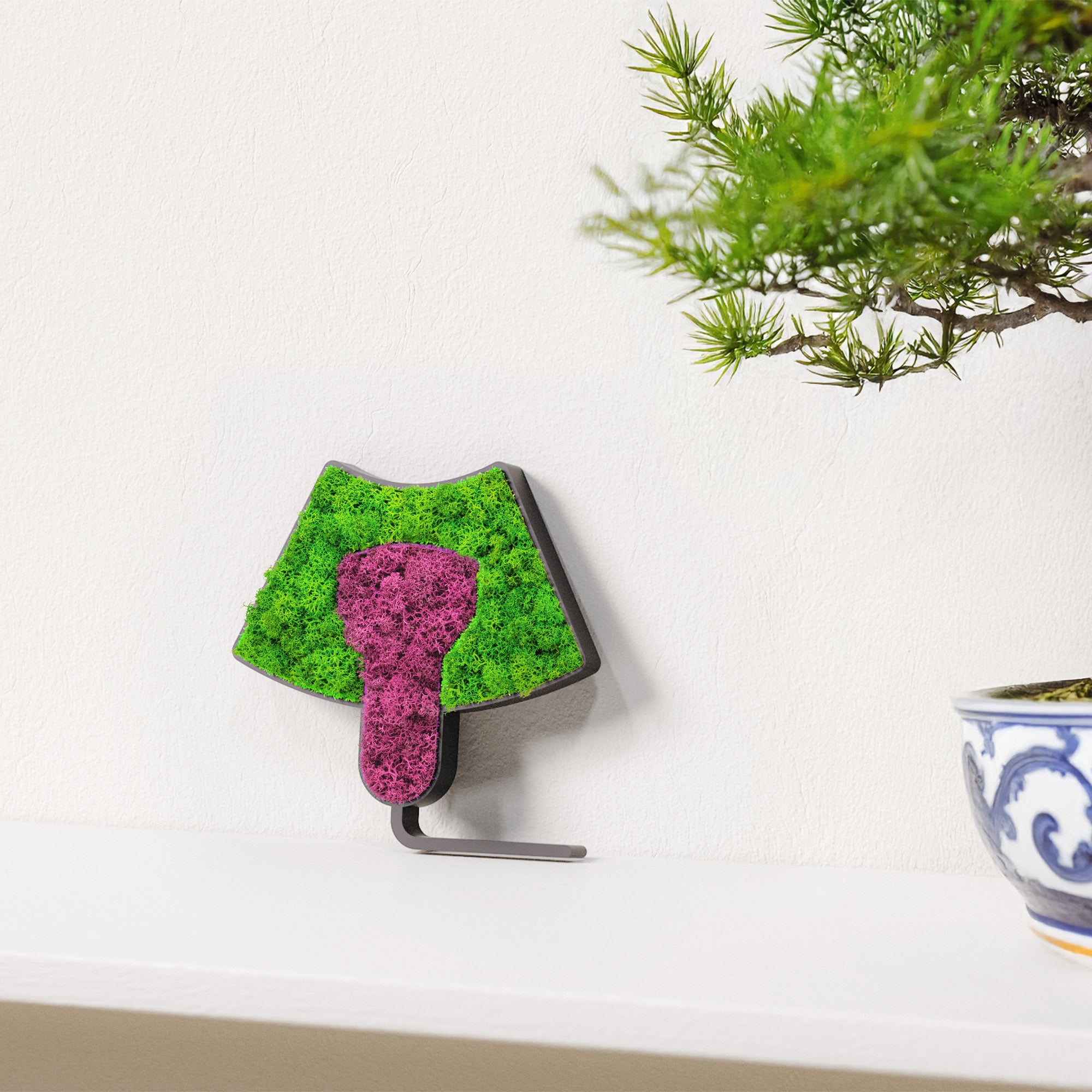 MOOSWERK Moos-Türschild Piktogramm Ultraschall – Natürliches Schild für Untersuchungszimmer Schwarz