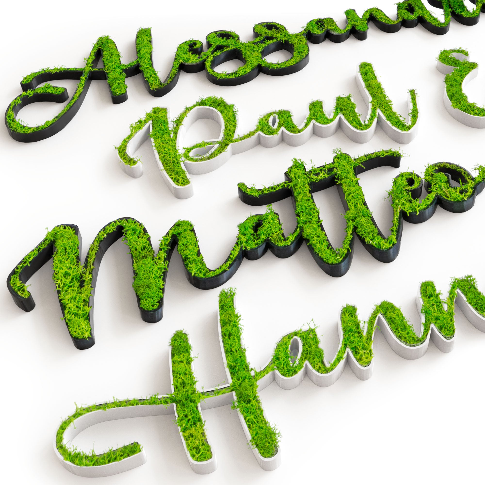 Moss Door Sign Personalized Children's Room Door Name Plate Wall Lettering Office Individual